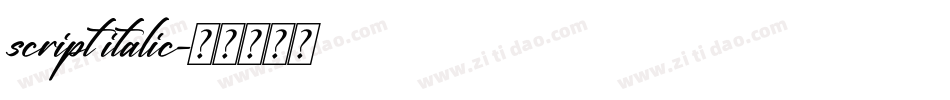script italic字体转换
